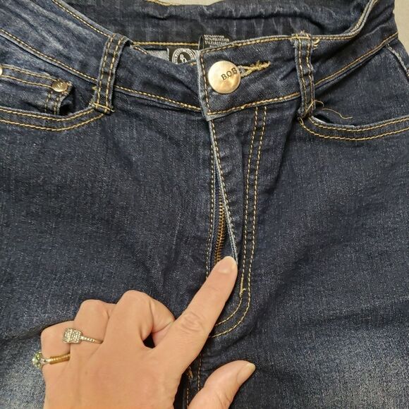 B.O.B. High waist dark wash faded skinny jeans Size 3/4 - Picture 3 of 10